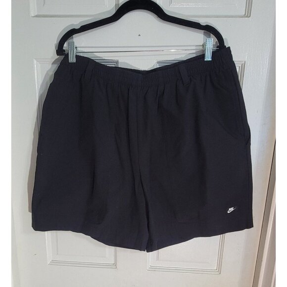 Nike Mens Black Drawstring‎ Shorts With Pockets Elastic Waist Mesh Lined Size XL - Picture 3 of 10
